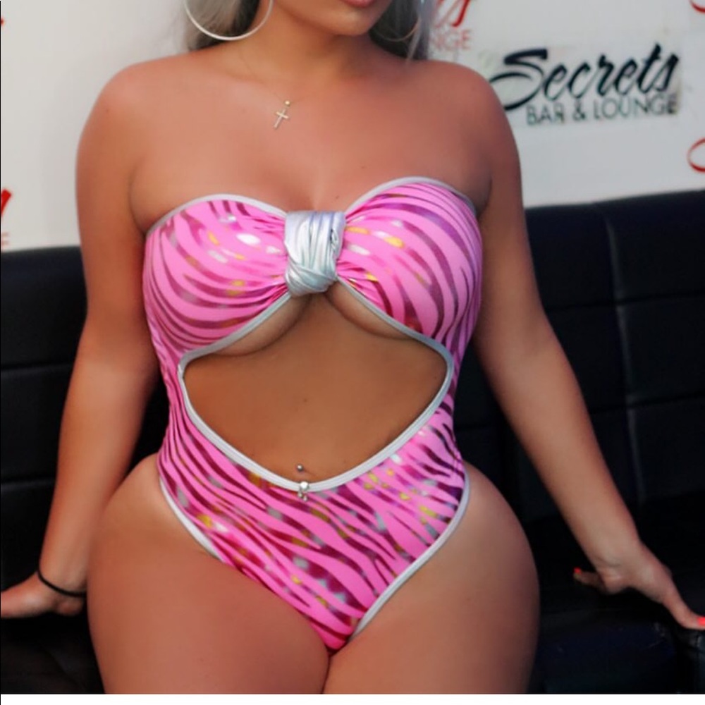 Cute pink body suit